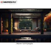 Warren 12x14 Outdoor Pergola With Patio Aluminum Garden Gazebo
